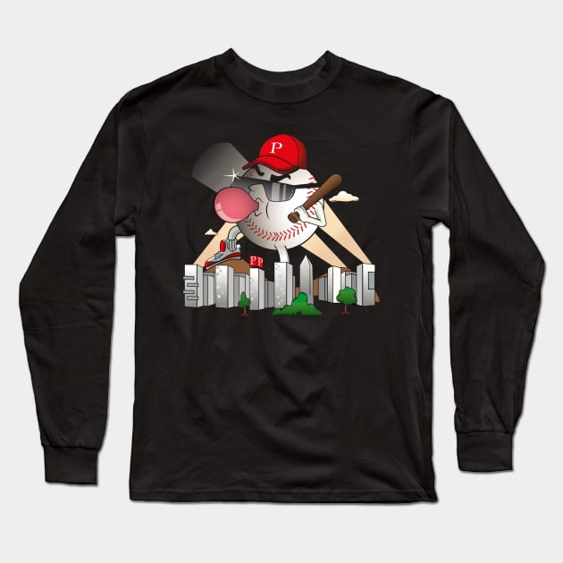 Phillies baseball Long Sleeve T-Shirt by HarlinDesign